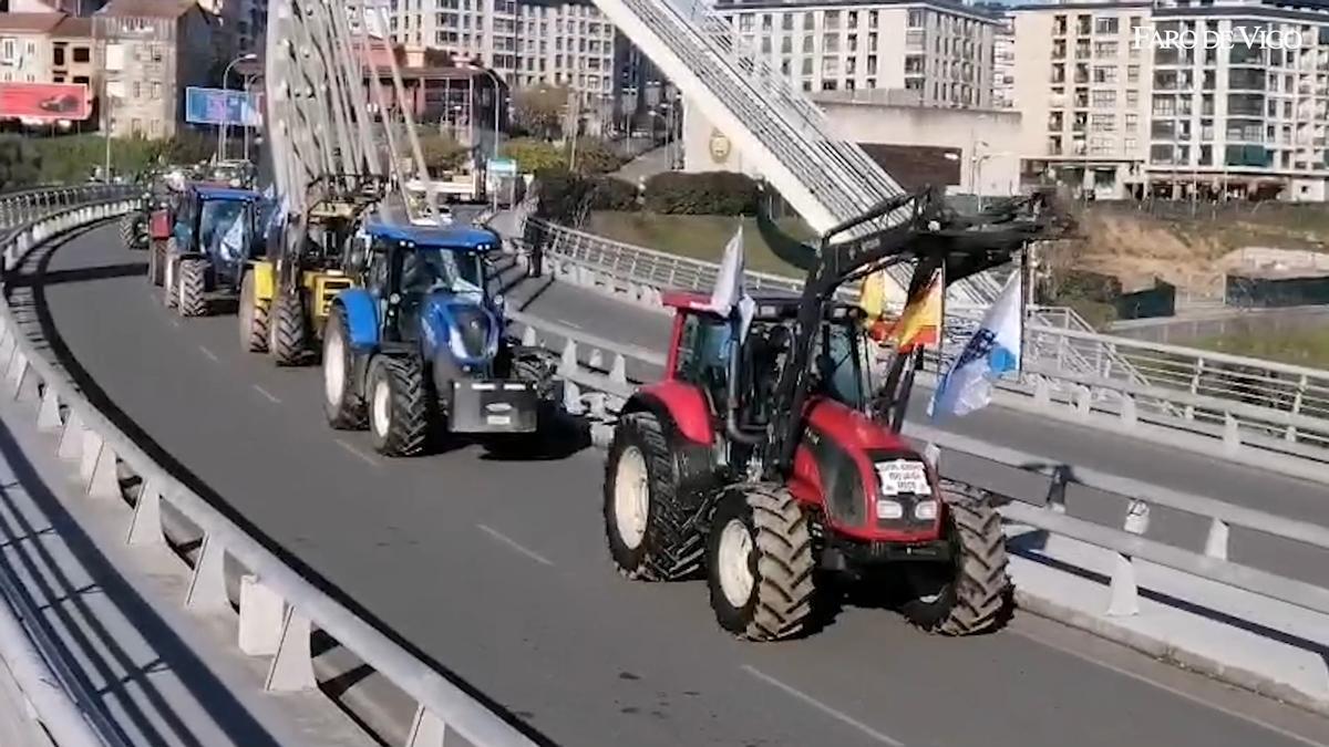 Cientos de ganaderos y agricultores reclaman en Ourense medidas para proteger el sector