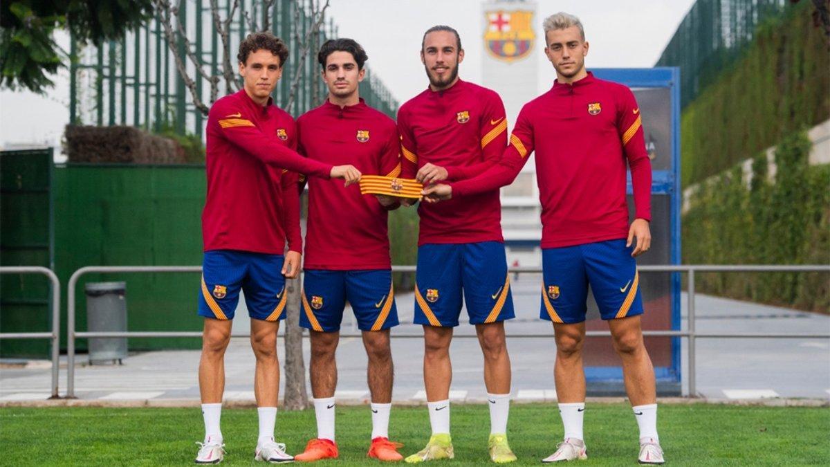 Los cuatro nuevos capitanes del Barça B para la temporada 2020/21