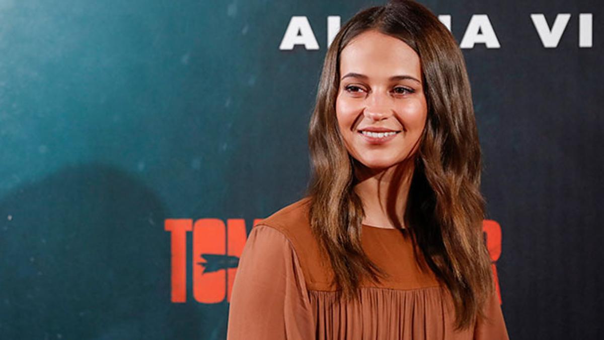 Alicia Vikander presenta 'Tomb Raider' en Madrid