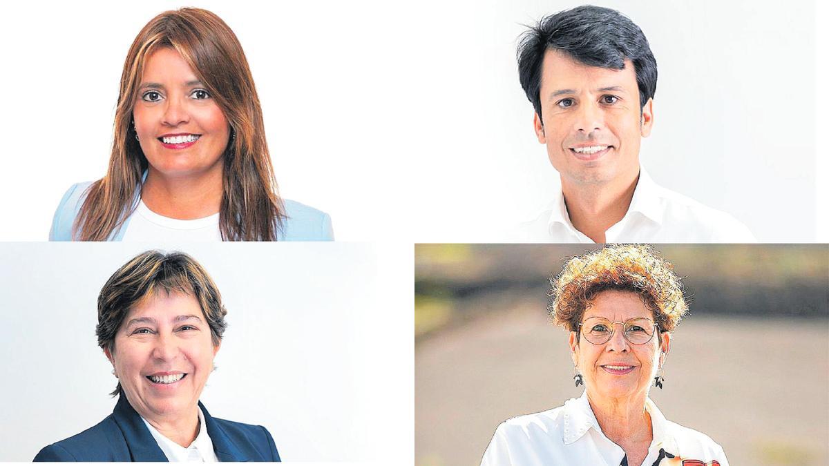 Olivia Duque (CC), Marco Antonio Bergaz (PSOE), Rita Hernández (PP), Encarnación Brito (LEP).