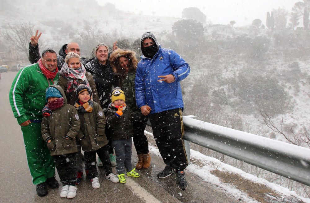 Primeras nieves de 2017 en la provincia de Málaga