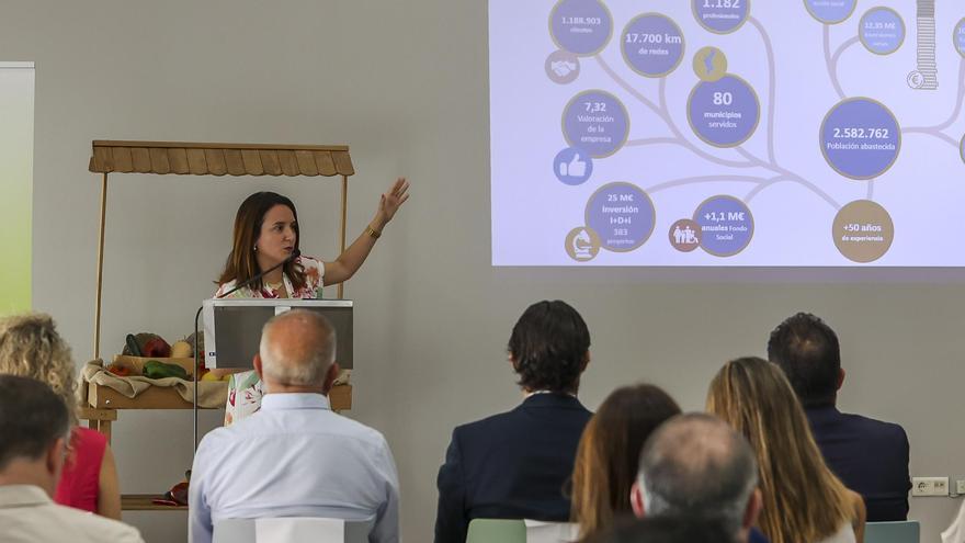 La directora de Desarrollo Sostenible y Equidad de Hidraqua, Amelia Navarro, en la jornada organizada por Ineca.