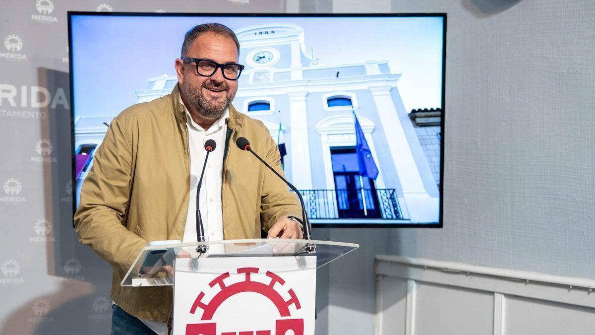 El alcalde de Mérida, Antonio Rodríguez Osuna, este viernes en Mérida.
