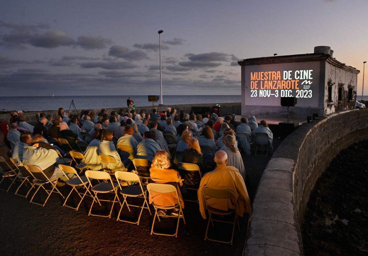 Una imagen de la inauguración de la 13ª Muestra de Cine de Lanzarote, el pasado jueves. | | LP/DLP