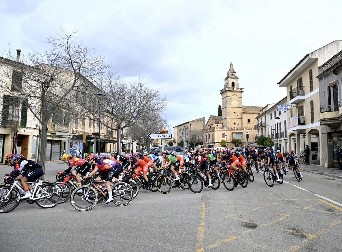 El pelotón de ciclistas durante la última etapa de la Challenge Mallorca.
