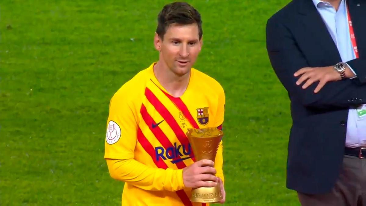 Leo Messi, MVP de la final de Copa ante el Athletic Club