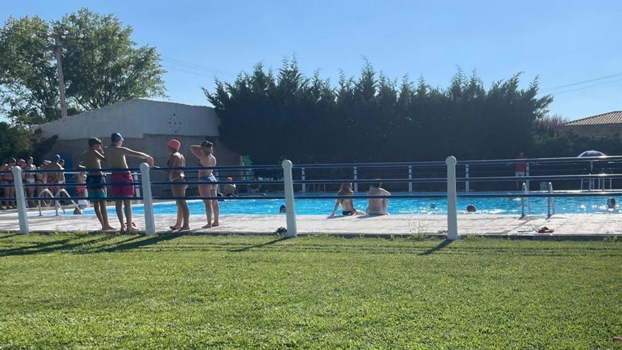 Las piscinas de San Cristóbal, ayer por la tarde.