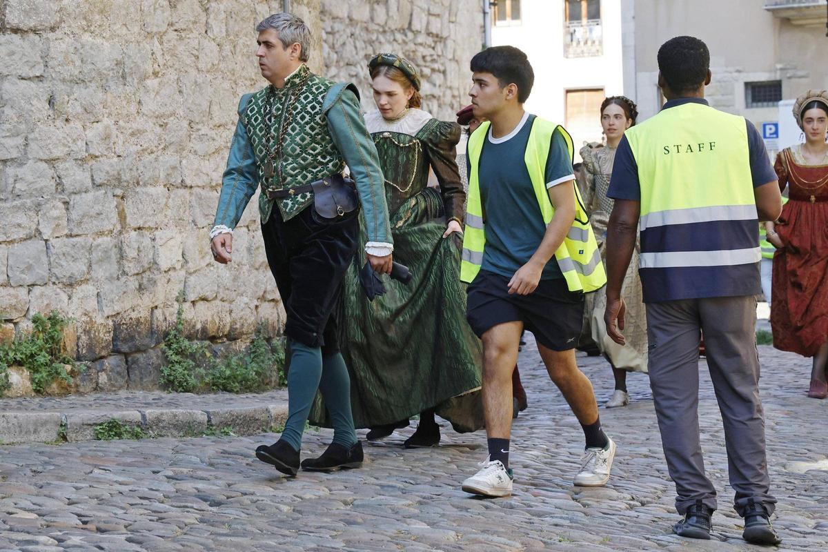 Les imatges d'un nova jornada del rodatge d''Enredados' a Girona Les imatges d'un nova jornada del rodatge d''Enredados' a Girona