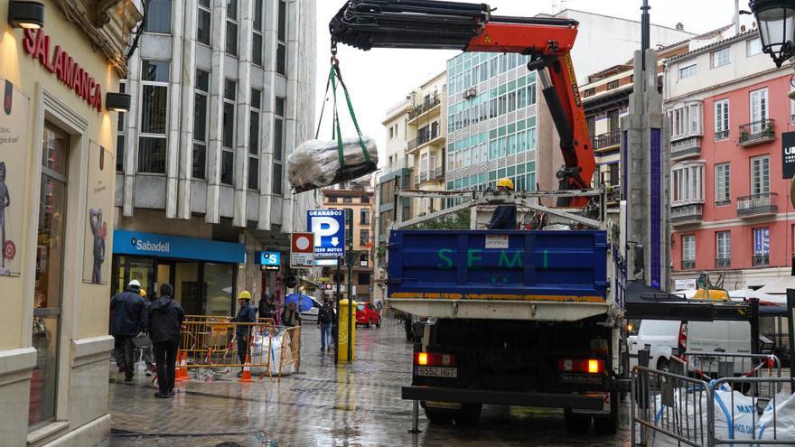 Obras que se realizan en la esquina entre Uncibay y Casapalma.