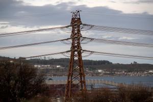 Una torre de la red de transporte de electricidad. 