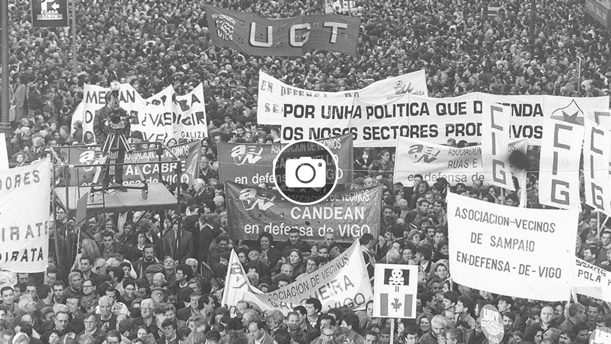 Del fletán o el &quot;¡Pases pro bus!&quot; al &quot;yo sí te creo&quot;: manifestaciones históricas de Vigo.