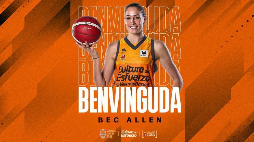 Oficial: Rebecca Allen vuelve al Valencia Basket