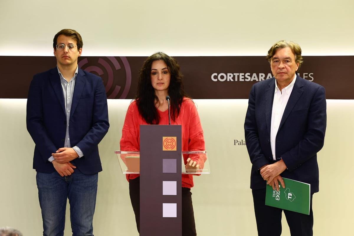 Pueyo, Abengochea y Guitarte, en una imagen de archivo de una comparecencia conjunta.