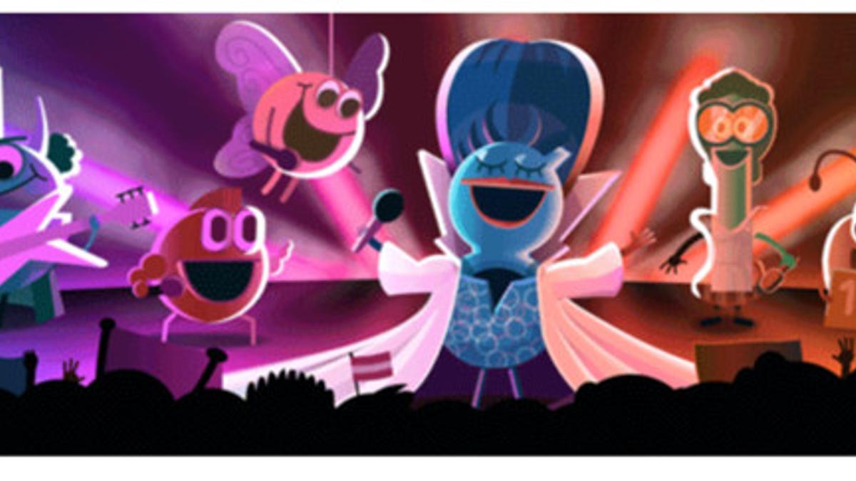 Google rinde homenaje a Eurovisión con su 'doodle'