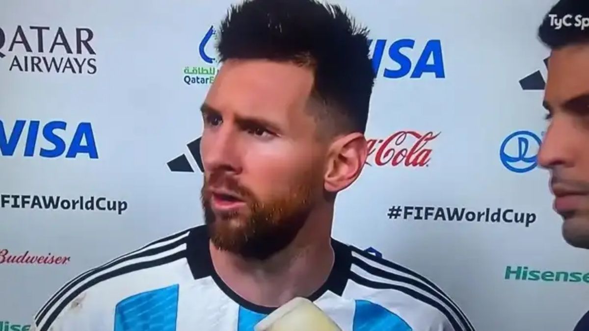 Leo Messi en la entrevista con Gastón Edul