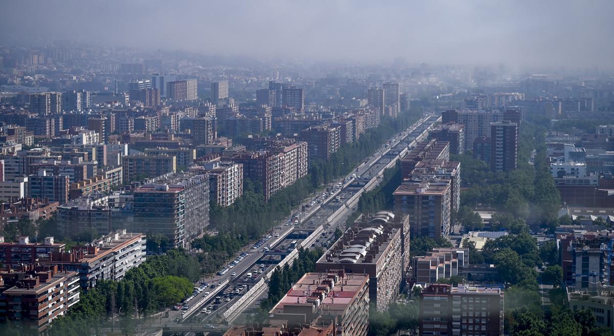 La Gran Vía, dirección Besòs, desde la torre Glòries, el nuevo mirador de la ciudad  