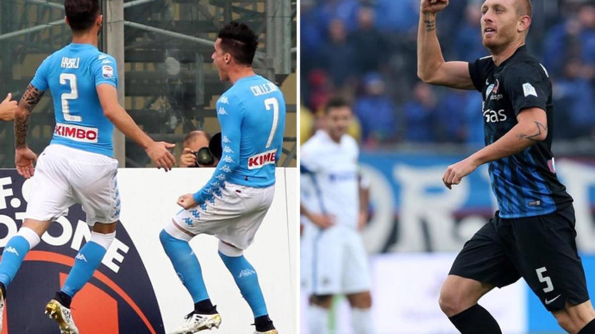 El Nápoles y el Inter, cara y cruz de la jornada