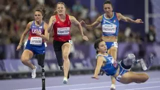 Drama en la final de los 100 metros femeninos: Sabatini se cae a pocos metros para ganar el Oro