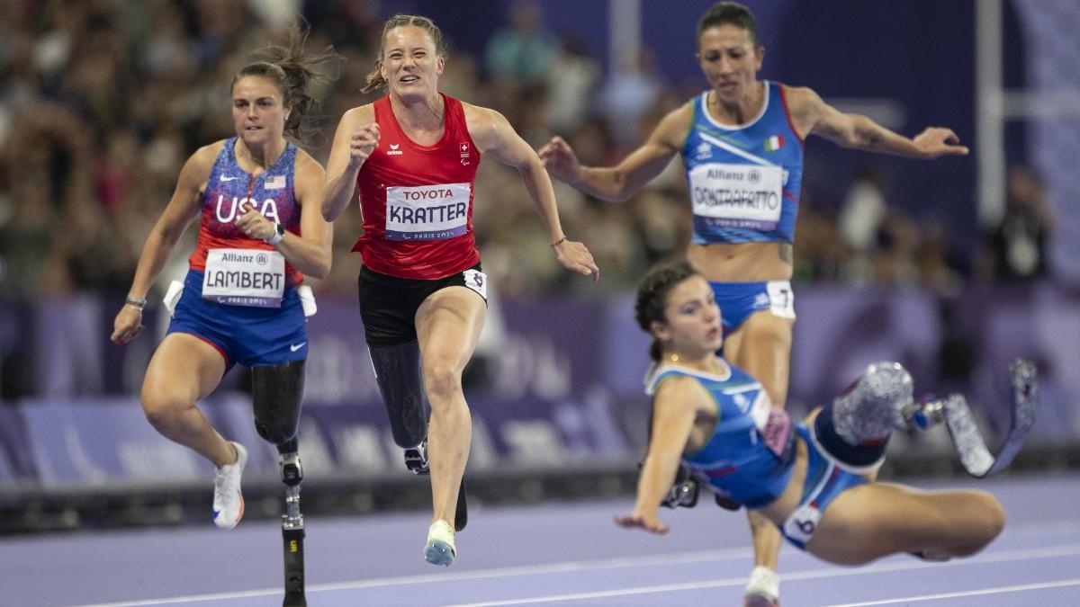 Ambra Sabatini se cayó a 10 metros de ganar el oro en la final de los 100 metros