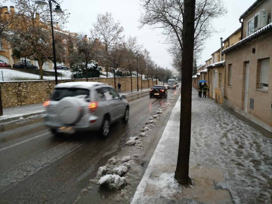 Nieve en la localidad de Ontinyent.