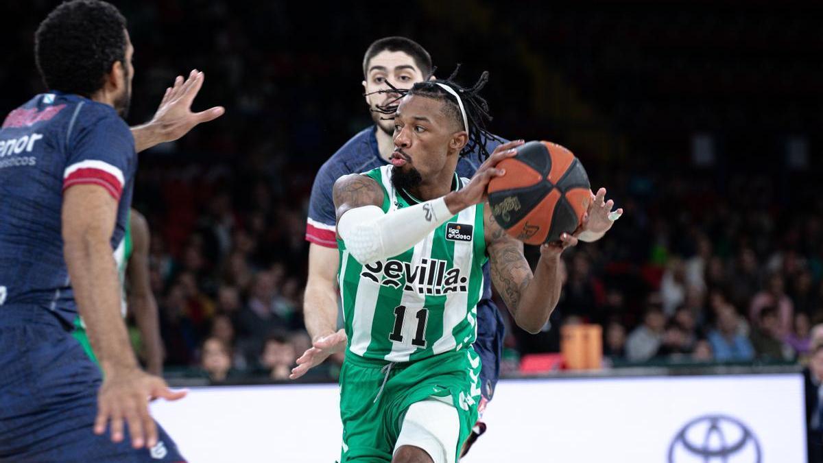 Shannon Evans, en un partido reciente con el Betis