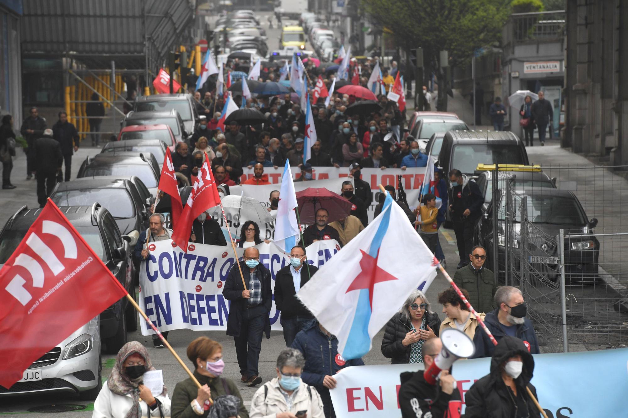 Manifestación por el 1 de mayo en A Coruña