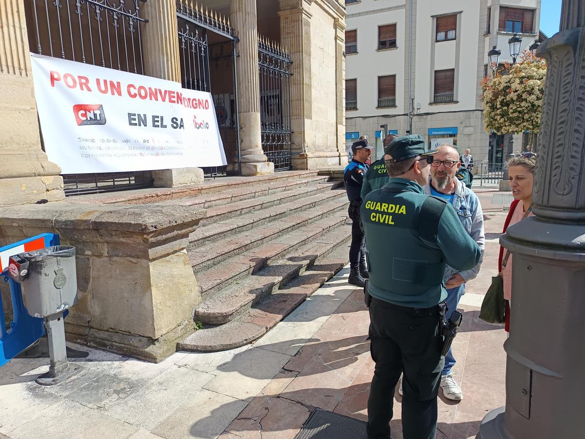 La concentración en Cangas.