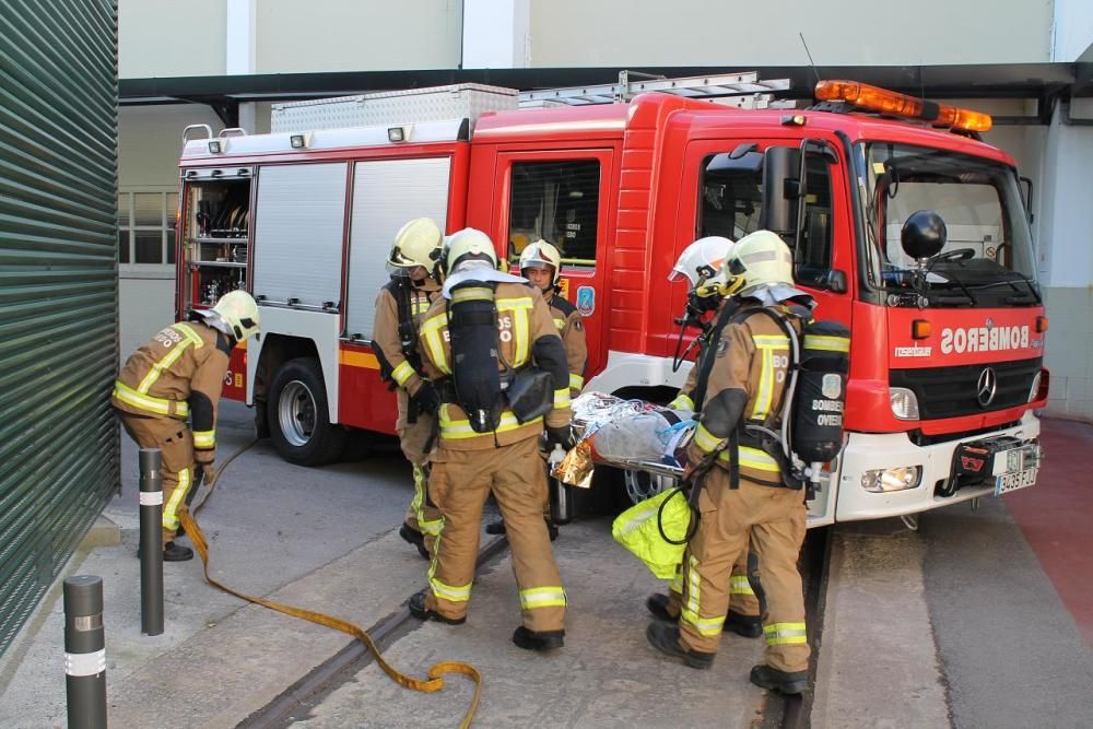 Simulacro en central de EDP en La Corredoria