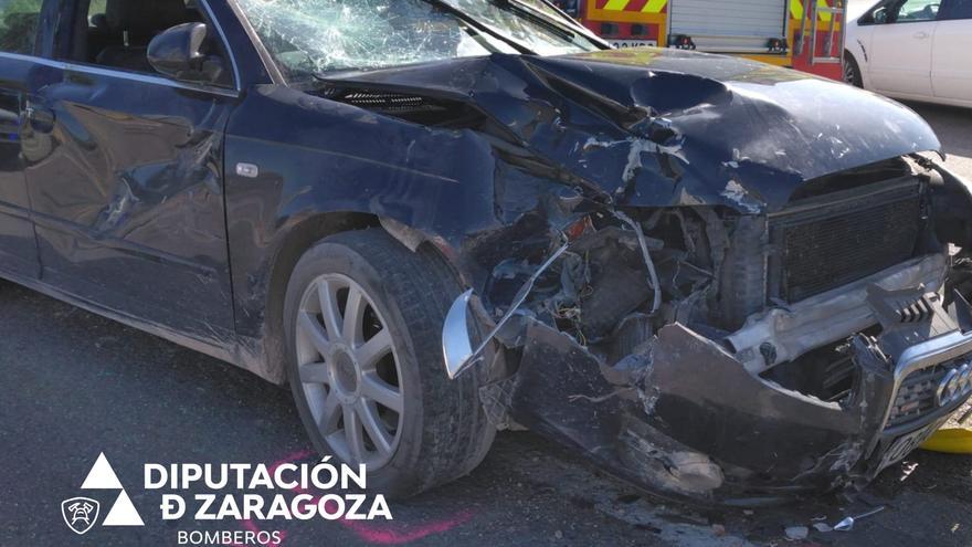Muere un motorista en un choque frontal con un coche en Fuendejalón