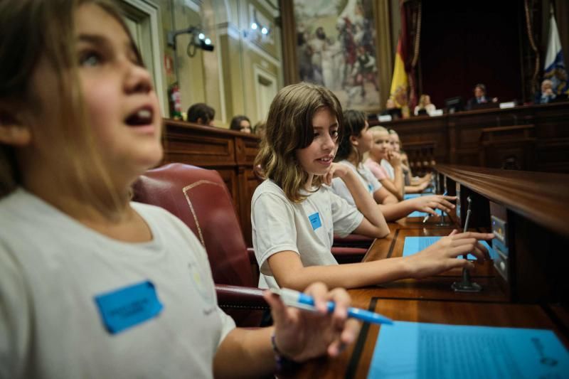 Pleno Infantil en el Parlamento de Canarias 61 alumnos ejercerán de diputados por un dia  | 09/03/2020 | Fotógrafo: Andrés Gutiérrez Taberne