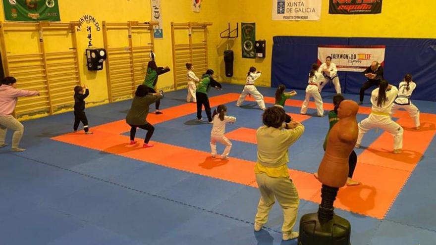 Jornada de taekwondo organizada por el Concello y el club.  | // L.O.