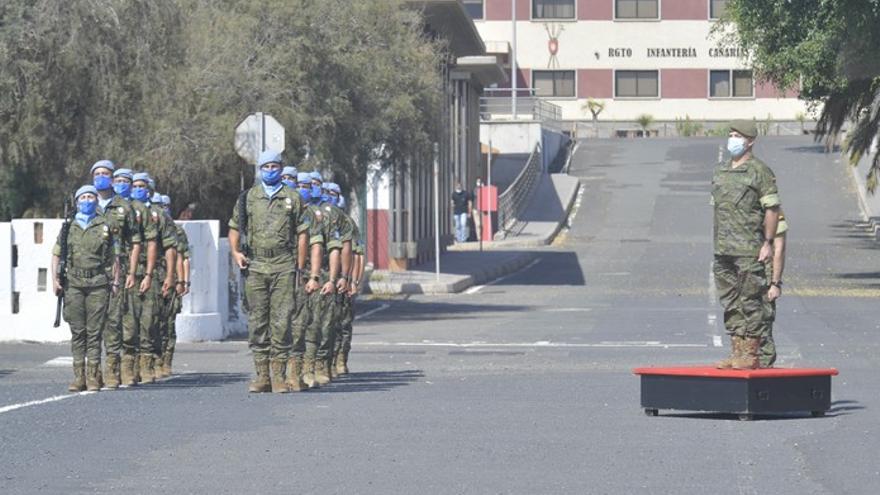 Despedida a militares que parten a Beirut en misión de Paz