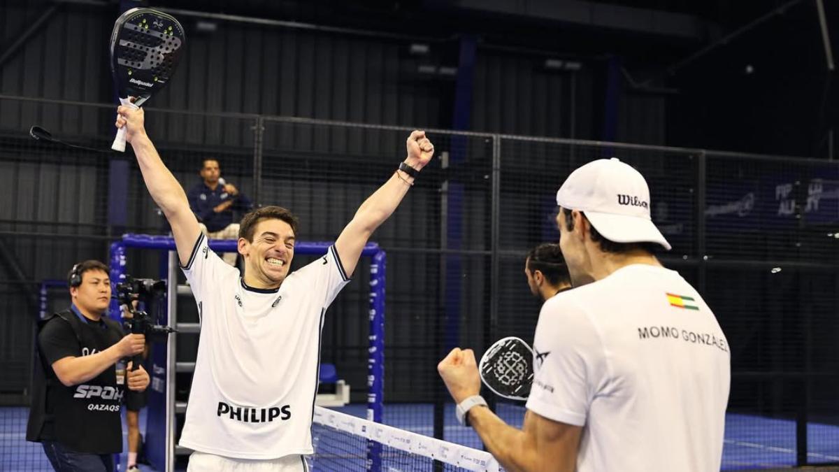 Una imagen vale más que mil palabras: Di Nenno y Momo felices con su triunfo