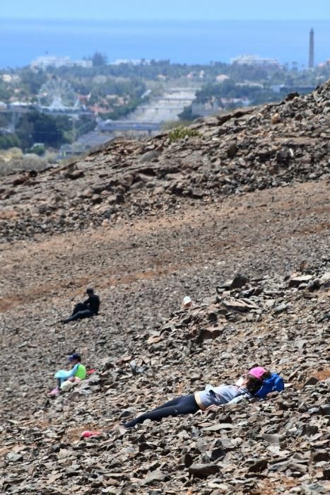 10/04/2019 SAN BARTOLOME DETIRAJANA. Simulacro accidente aéreo del Ejercito del Aire.  Fotógrafa: YAIZA SOCORRO.  | 10/04/2019 | Fotógrafo: Yaiza Socorro