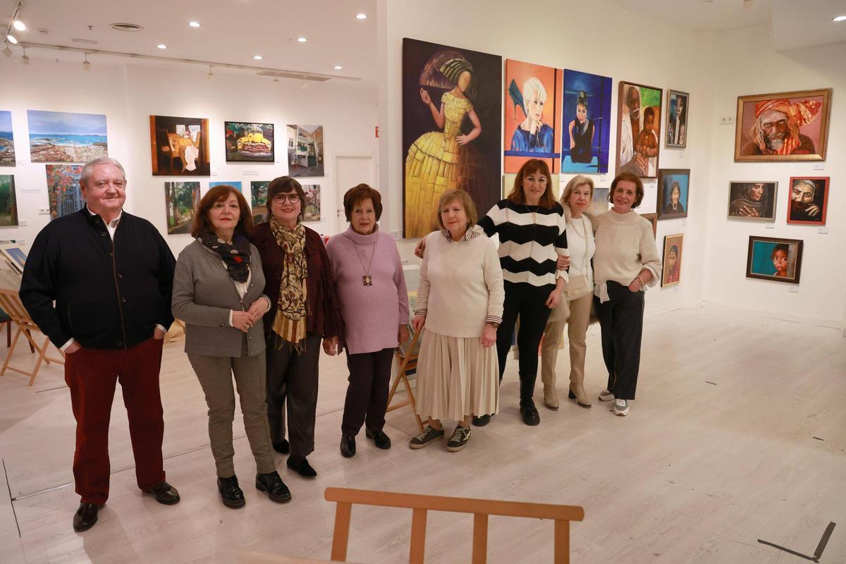 Algunos de los artistas, presentes en la exposición
