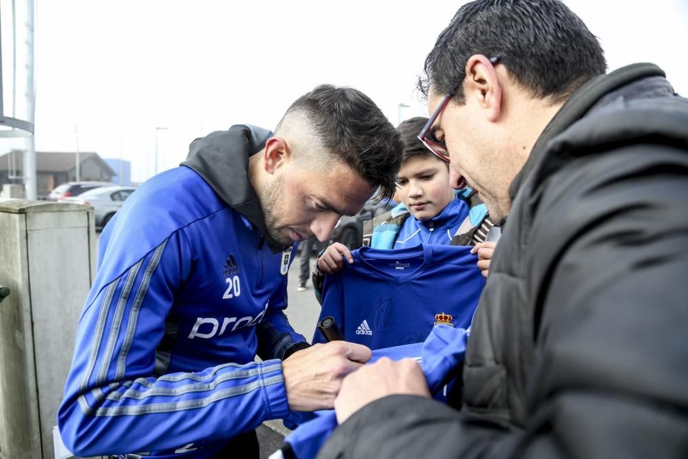 Entrenamiento a puerta abierta del Real Oviedo