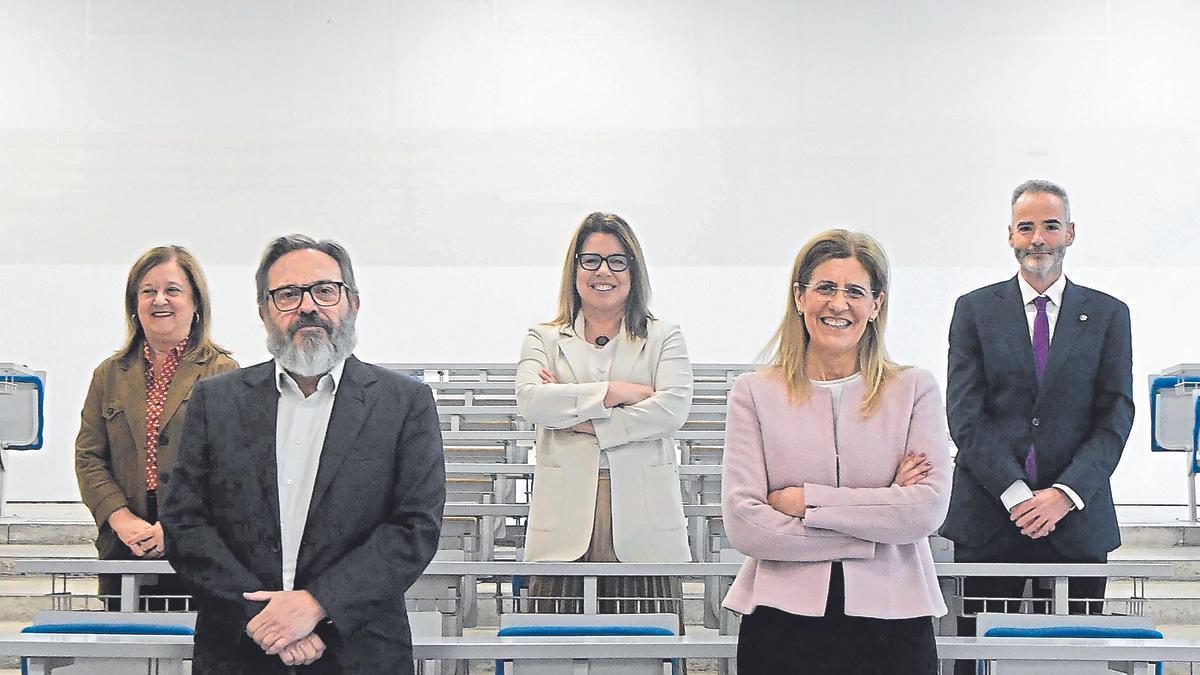 Alfonsa García, Samuel Baixauli, Alicia Rubio, Senena Corbalán y Guillermo Díaz, candidatos al Rectorado en la UMU