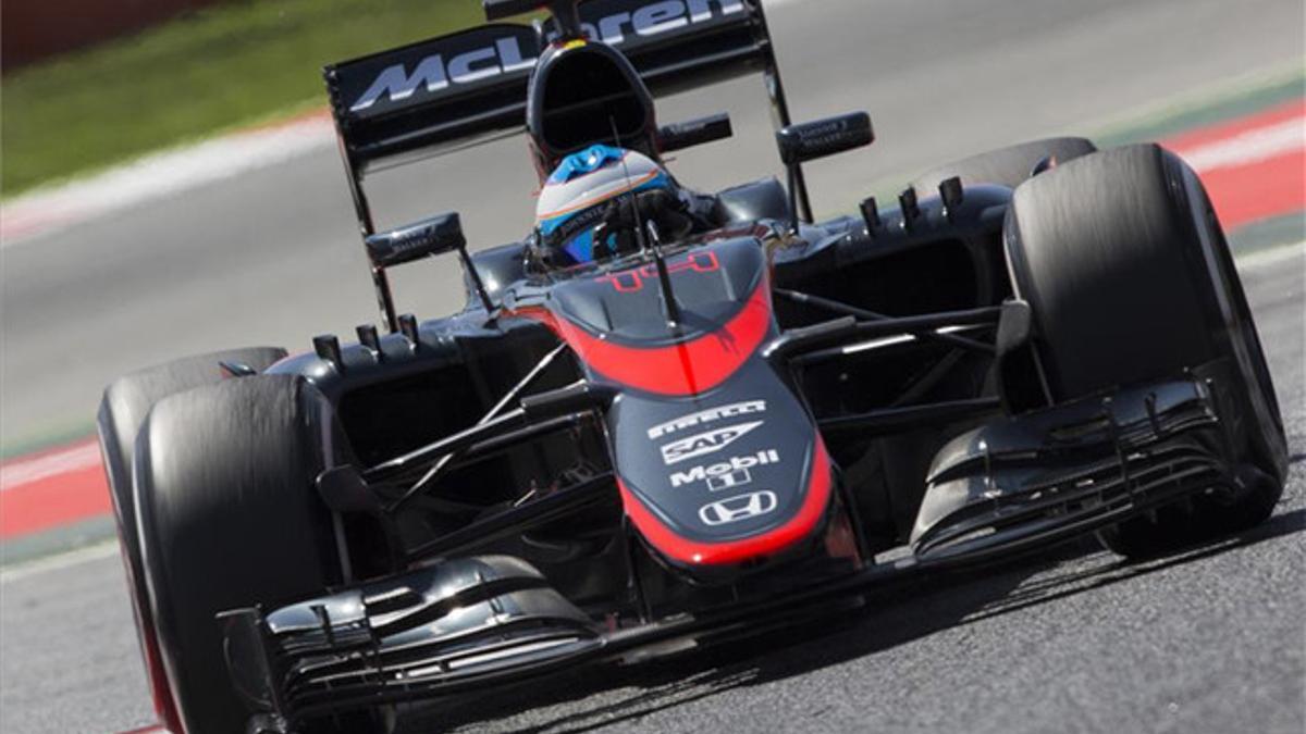 Fernando Alonso, rodando en el Circuit