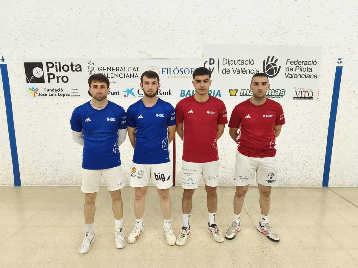 Finalistes i quarts classificats del XV Trofeu Filósofo de Piles de raspall professional