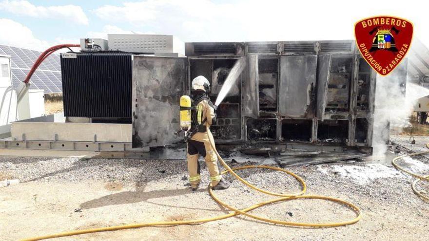 Se incendia un transformador en la planta fotovoltaica de Chiprana
