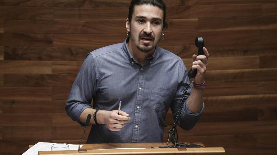 Andrés Fernández Vilanova, durante un debate en la Junta General del Principado.