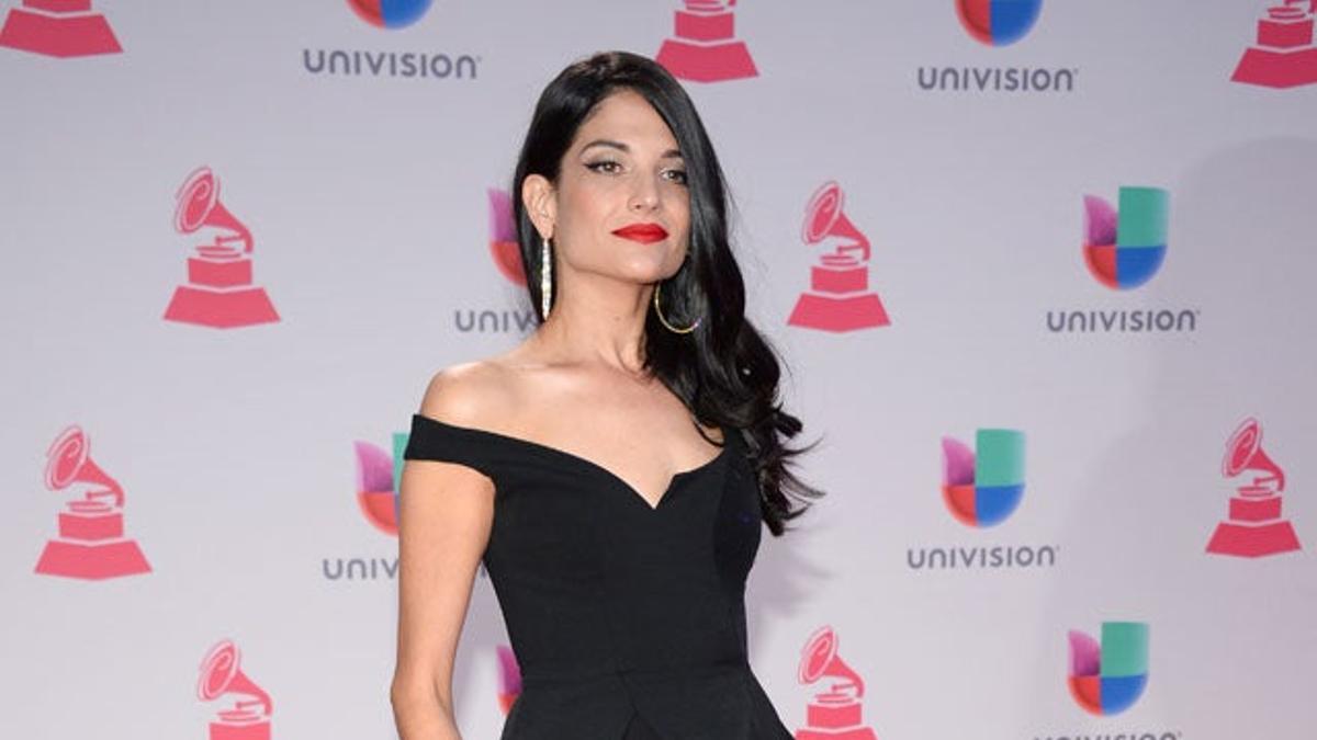 Natalia Jiménez, en la alfombra roja de la gala Grammy latinos 2015.