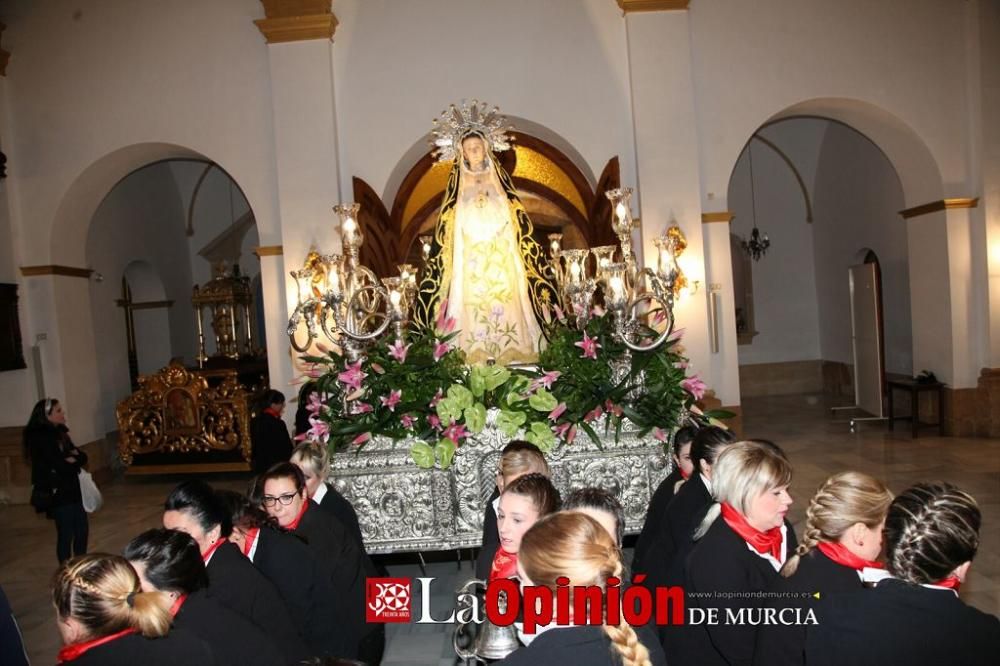 Encuentro en Lorca del Cristo de la Sangre, Señor de la Penitencia y la Virgen de la Soledad