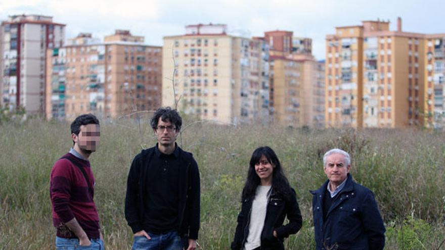 Los cuatro fundadores de la plataforma ciudadana Bosque Urbano Málaga que acaban de dimitir.