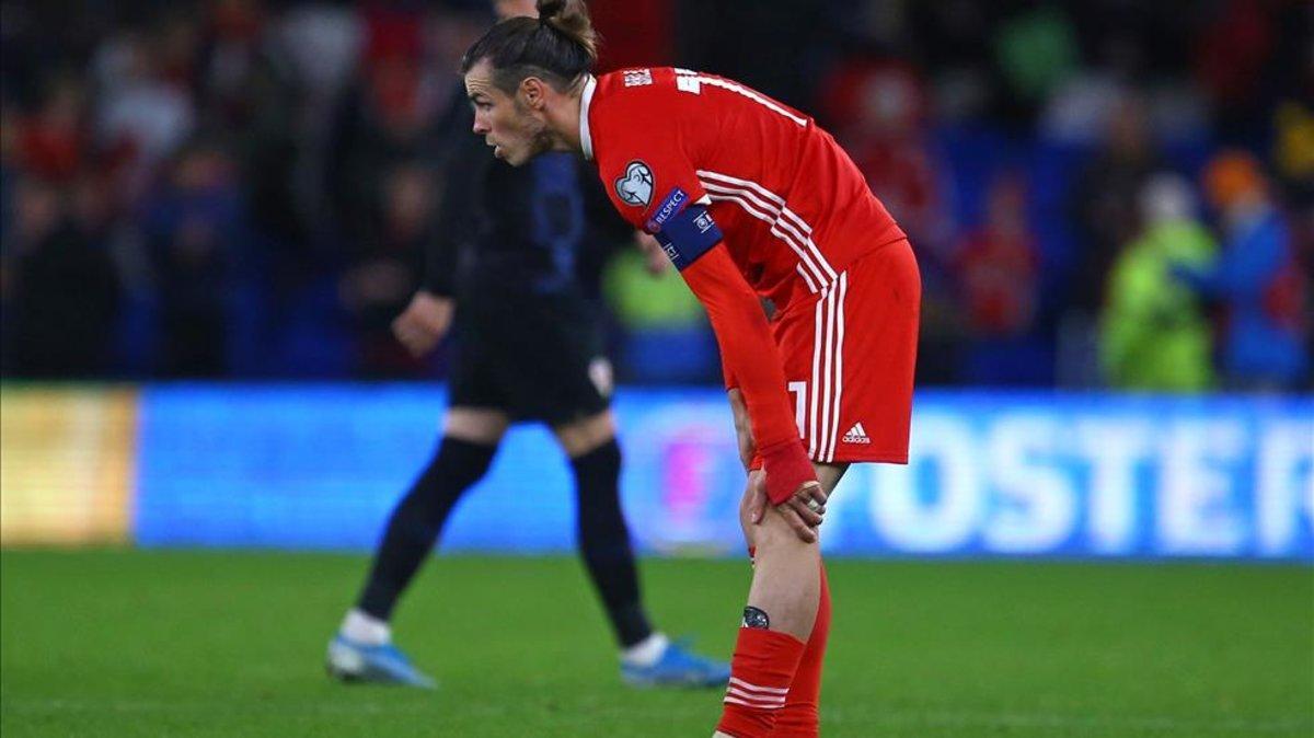 Gareth Bale, durante el encuentro con Gales del domingo