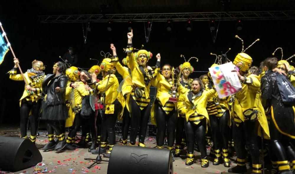 Las comparsas de O Grove en el pasado carnaval.