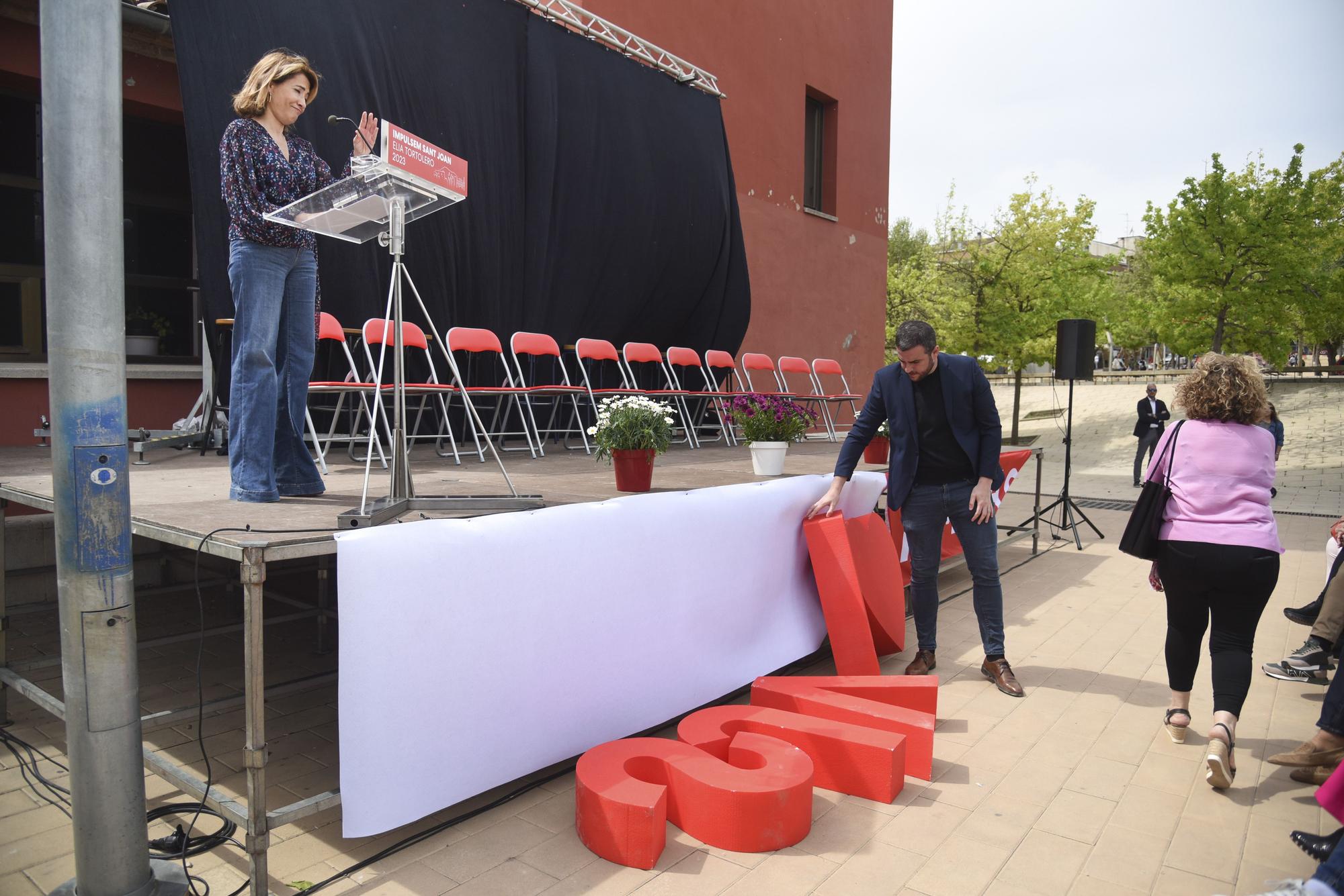 La ministra Sánchez presenta la candidatura d'Èlia Tortolero a Sant Joan de Vilatorrada