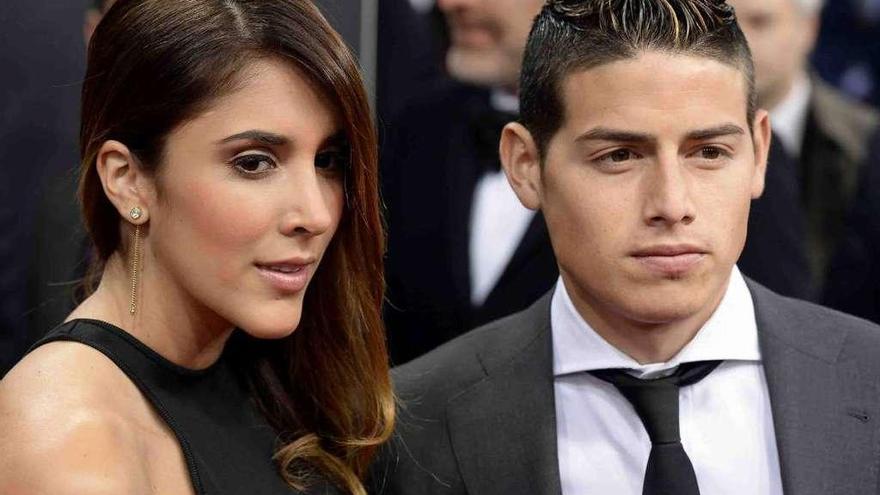 Daniela Ospina y James Rodríguez.