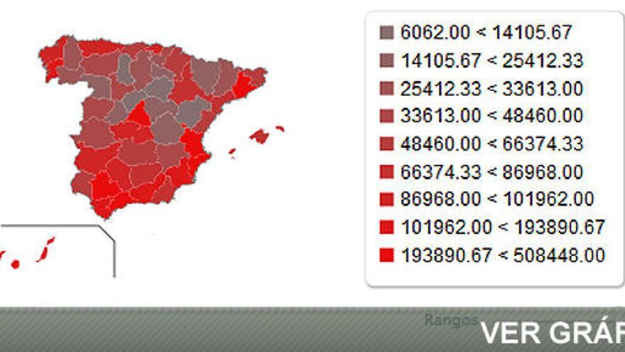 Los datos de paro, en cinco gráficos