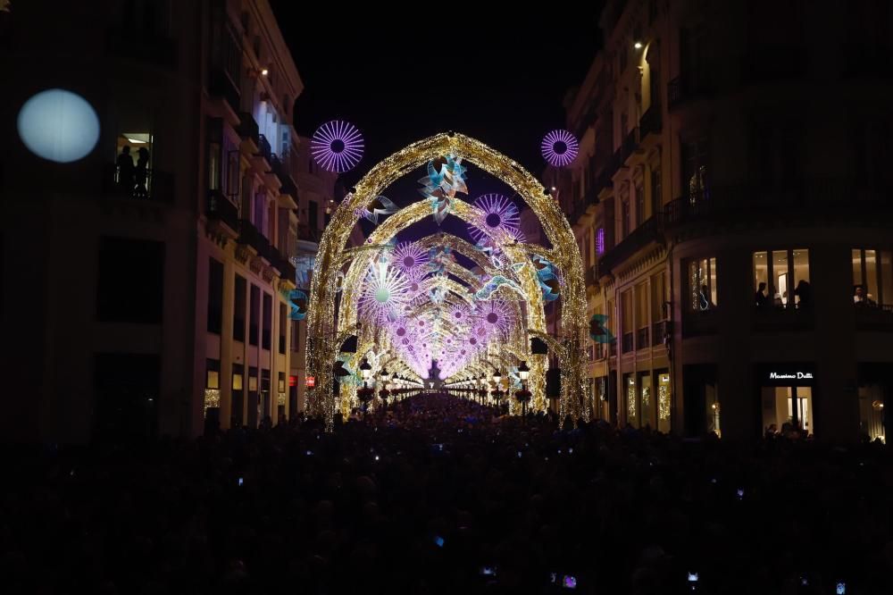 Encendido de las luces de Navidad de Larios en Málaga